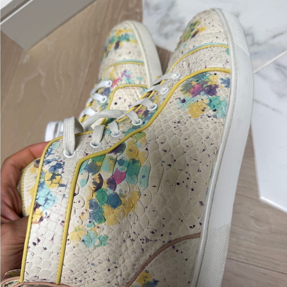 Christian Louboutin Python High-Top Sneakers